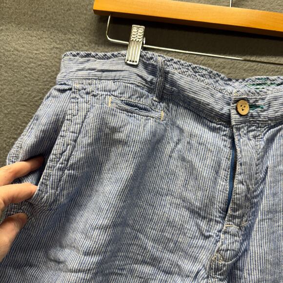 Tommy Bahama Shorts Mens 35 (36x9.5 ACTUAL) Linen Coastal Blue Stripe RELAX - Picture 8 of 9